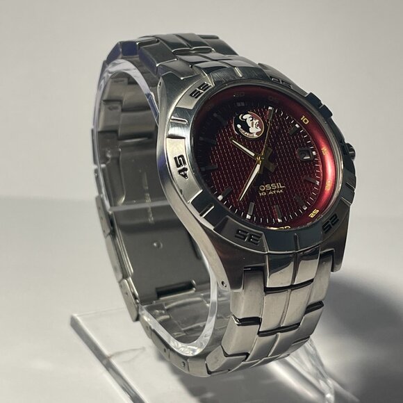 Florida State Seminoles NCAA Stainless-Steel Men's Watch by Fossil NEW (RARE) - Picture 6 of 8